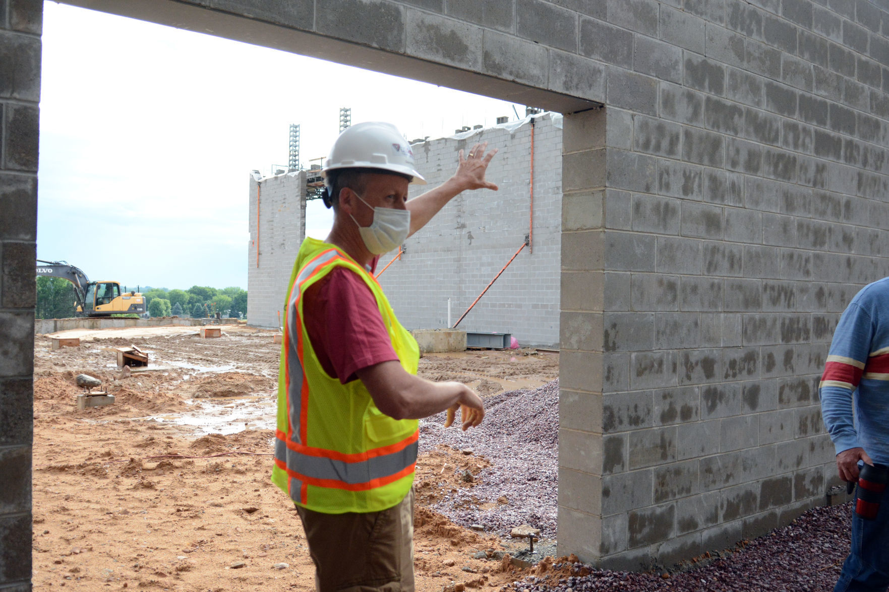 Baraboo middle school construction tour, June 23, 2020